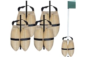 HAZBEN Sturdy Heavy Duty Sand Bags Canopy Weights(120lbs) Set of 4, 420D Oxford Pop Up Tent Sand Bags Beach Umbrella Canopy Legs Gazebo Sun Shelter (Beige)
