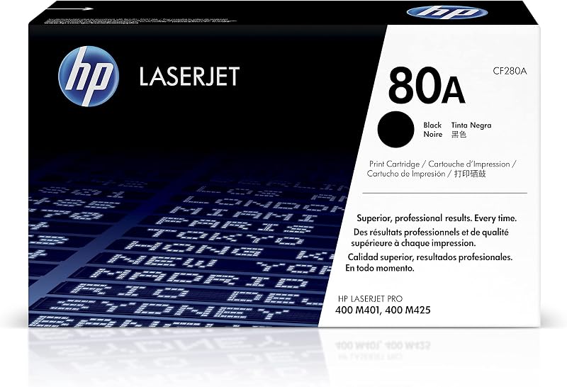 HP 80A CF280A Black LaserJet Toner Cartridge Original M401 M425 2560 Pages