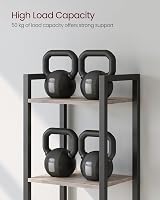VASAGLE 6-Tier Bookshelf 30 x 40 x 187.5 cm Industrial Heather Greige Ink Black view 8