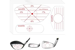 WOOTILE Golf Driver Impact Tape Labels 180Pcs Golf Impact Stickers Golf Clubs Labels for Swing Training Irons and Woods Iron Ball Hitting Recorder Standard Irons Woods Sticker,Training Aids for Swing Practice