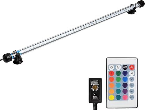 nicrew rgb luz acuario 58cm luz led