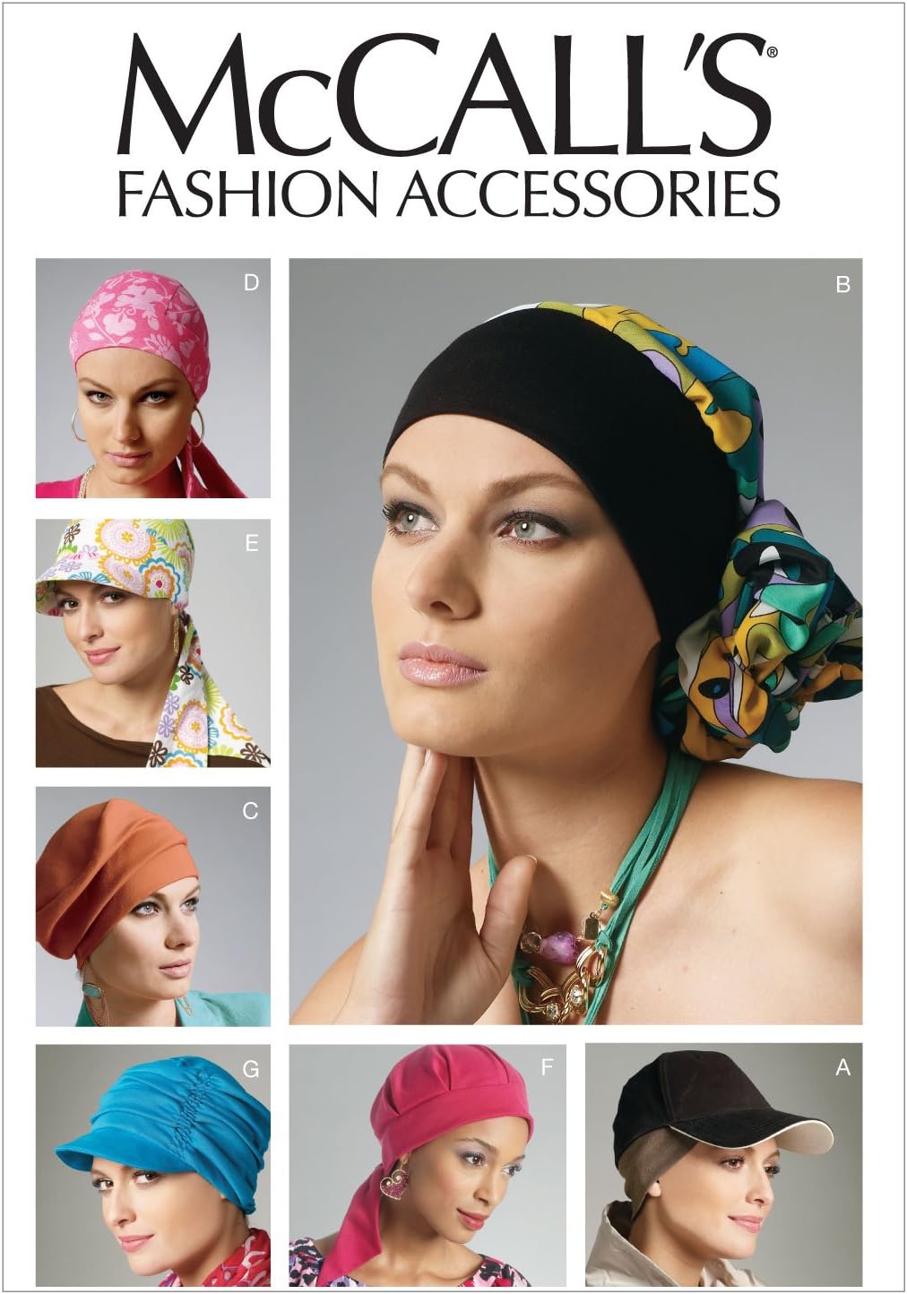 McCall's Patterns M6521 Headband, Head Wraps and Hats, Pack of 1, White