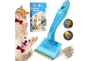 LVHATN 6IN1Pet Hair Remover Tool, Animal Fur Removal Tool for Car Rug,Dog and Cat Hair Remover,Couch,Furniture,Carpet(8.27inches)