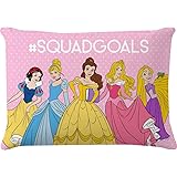 Disney Princess Rainbow Decorative Pillow - Kids Super Soft Dec Pillow Features Cinderella, Belle, & Rapunzel - Measures 10 x