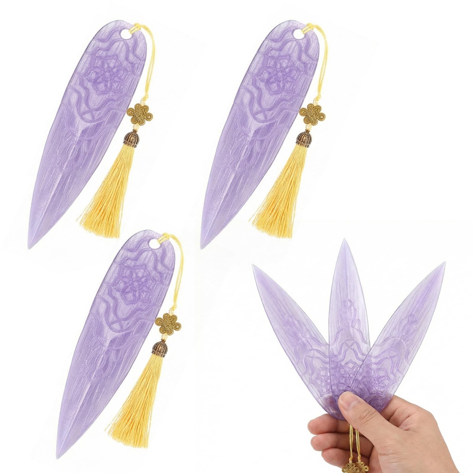 Zoey's Weapon, 3Pcs Demon Costume Hunters Merch Dart, Weapons Transparent Purple Resin Prop for Cosplay Halloween Collectible