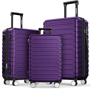 SHOWKOO Luggage Sets Expandable ABS 