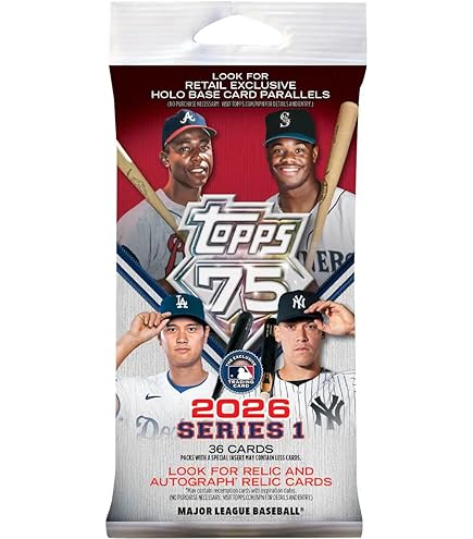 Amazon.com: 2026 Topps Baseball Series 1 Blaster Box of Packs with