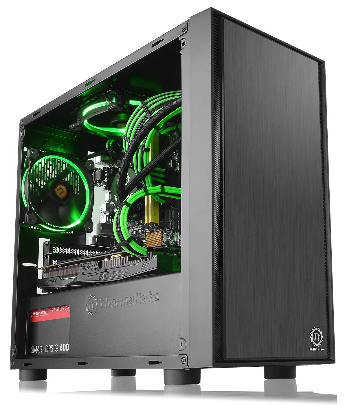 Thermaltake Versa H17 Black Micro ATX Mini Tower Gaming Computer Case 2.0 Edition with One 120mm Rear Fan Pre-Installed CA-1J1-00S1NN-A0
