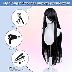 UTIEHD 100cm / 40 Inch Long Wig, Universal Anime