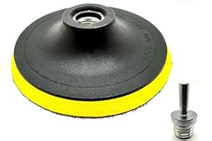 Pro-Graad 1 Pack 5" Hook and Loop Backing Pads Foam Backer Pad with 5/8”-11 – 5 inch Backup Pads for use with Angle Grinder or Drill Sanding Polishing Discs – Includes 1 Each 1/4" Shank Adapter