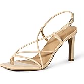 Amazon Essentials Women's Strappy Stiletto Heel Sandals