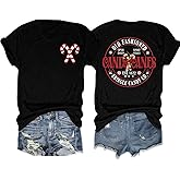 SFHFY Christmas Shirts Women Candy Cane Shirt Christmas Vacation Tshirt Casual Xmas Graphic Holiday Tops