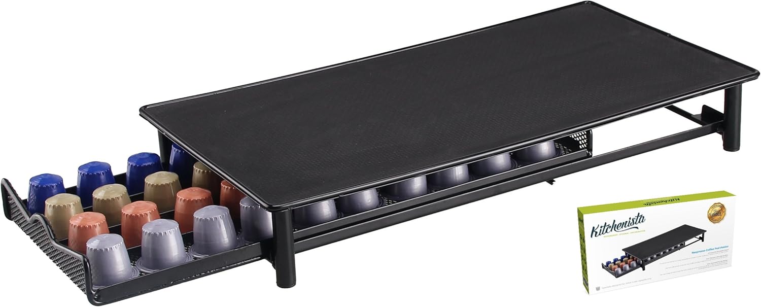 Nespresso Coffee Pod Holder 40 Capsules Stackable Stand Anti