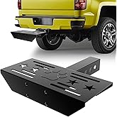 VKU Hitch Step for 2 Inch Receiver Classical Stars and Footprint Anti Slip Design Universal Rust Towing Bumper Guard for Trailer Tow Truck Pickup Car SUV Van RV