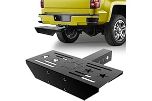 VKU Hitch Step for 2 Inch Receiver Classical Stars and Footprint Anti Slip Design Universal Rust Towing Bumper Guard for Trailer Tow Truck Pickup Car SUV Van RV