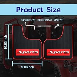 ZKFAR Pack-2 Car Mud Flaps, Universal Sports Design