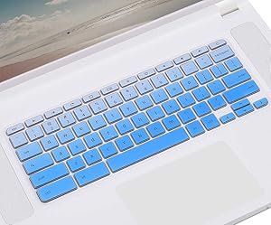 CASEDAO Keyboard Cover for Acer 15.6 inch Chromebook 15 Model CB3-531 CB3-532 CB5-571 CP315 CB515 C910 | Chromebook Spin 15 CP315 | Acer Chromebook R 11 CB3-131 CB5-132T CB5-132T - Gradual Blue
