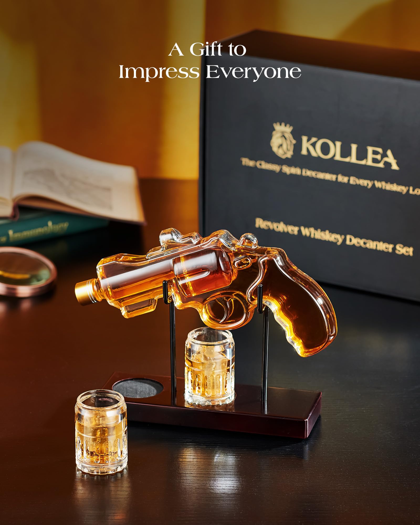 Gun Whiskey Decanter Set