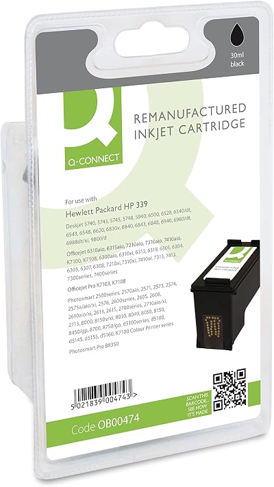 Q-Connect HP 339 High Yield Black Inkjet Cartridge C8767EE - Up to 870 Pages