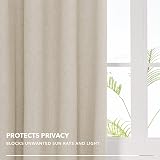 Deconovo Full Blackout Curtains Thermal Insulated 52x90 Inch Pair Linen view 4