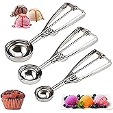 Cookie Scoop Set 3 PCS, with Trigger Large-Medium-Small Size for Kitchen Family Ice Cream Cookie Cupcake Muffin Meatbal multi