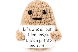 Kenivv Positive Potatos Crochet - Emotional Support Potato Plush Crochet Dolls Toys, Funny Cute Mini Home Office Decor Present for Women Girls Friends Guys