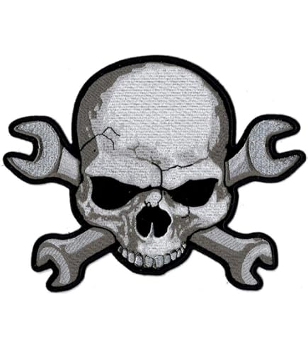 Amazon.com: Skull & Wrench Crossbones Patch 11