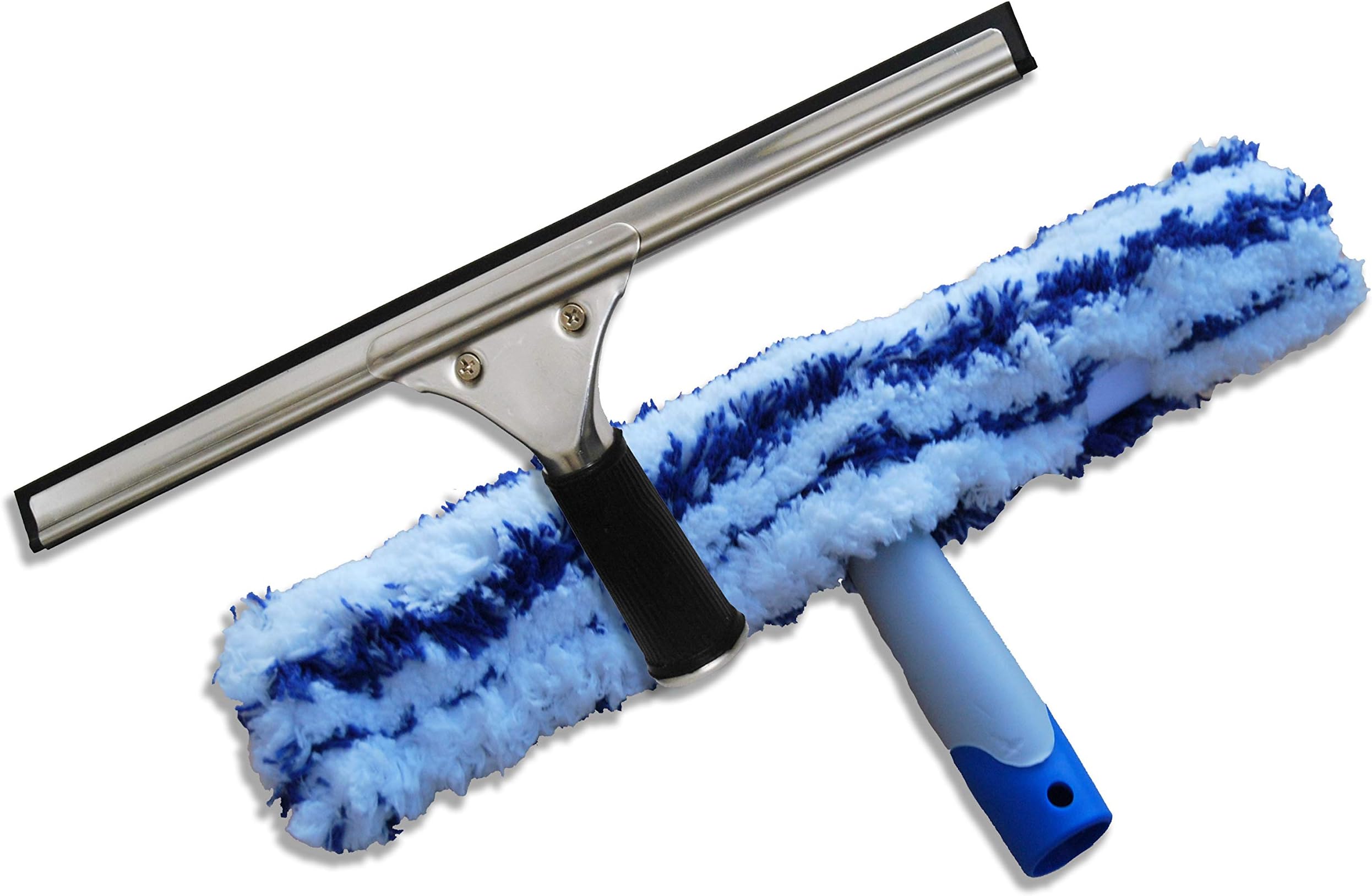 14" (35cm) Window Cleaning Stainless Steel Squeegee & Complete Washer Set