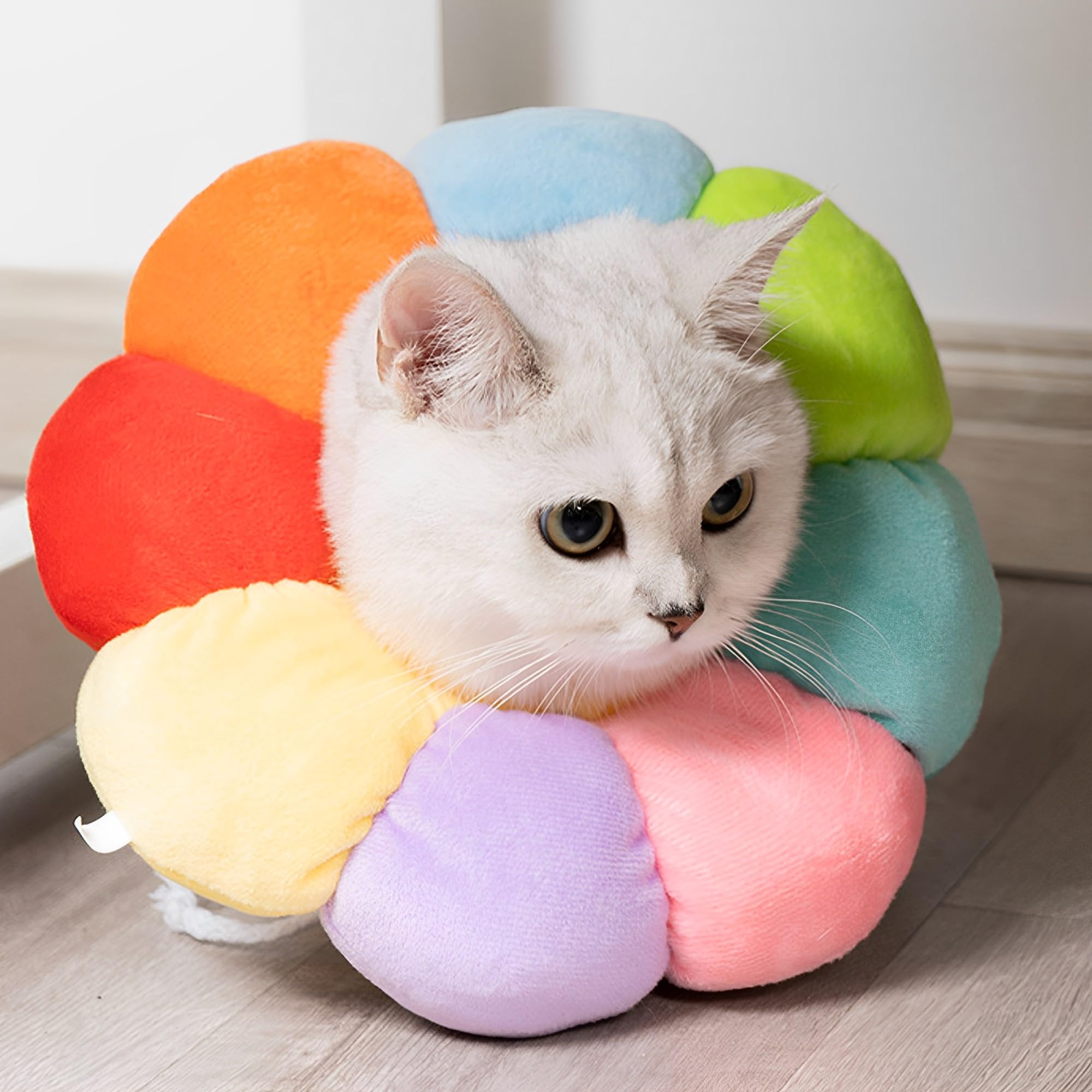 XSQD Protective Collar for Dogs & Cats - Adjustable Buckle, Soft Recovery Collar, Comfy Cotton, Ideal for Puppies, Kittens & Post-Surgery Recovery