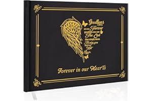 SOITIS Funeral Guest Book for Memorial Service Celebration of Life Guest Book, Funeral Favors Sign in Book for Funeral Memori