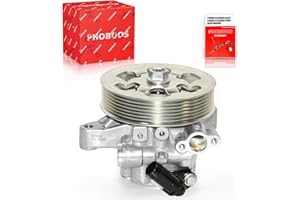 PHOBOOS Power Steering Pump Compatible with Honda Civic 2006-2011 L4 1.8L, with Outlet & Pulley, Smooth Steering, Low Noise, High Durability, Ref. 21-5456