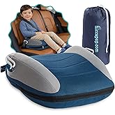 UberBoost Inflatable Booster Car Seat, Travel Booster Seat, Navy/Gray