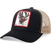 Trucker Hat Men Animal Snapback Hats Adjustable Embroidered Baseball Cap Mesh Breathable Square Patch Women Caps