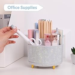 SKYDUE 360 Degree Rotating Desk Organizer, Shining
