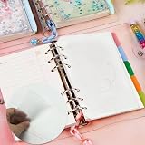 SZXMDKH 5 Pcs A5 Plastic Zipper Budget Binder Pockets 6-Hole Folders view 9