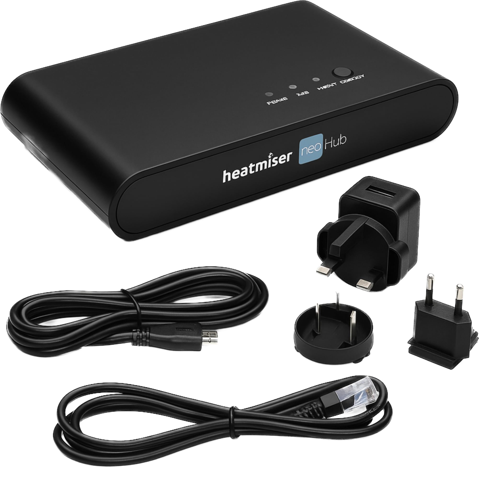 Kudos-Trading Heatmiser Neo Hub Smart Thermostat Control Gateway WiFi Enabled App Controlled Home Heating System Compatible Alexa Google Home Apple HomeKit Energy Efficient Easy Installation Black