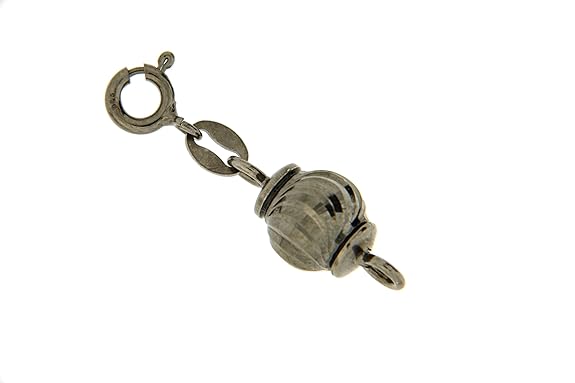 BoB C. Magnetschließe sichelförmig diamantiert 925/- Sterlingsilber rutheniert