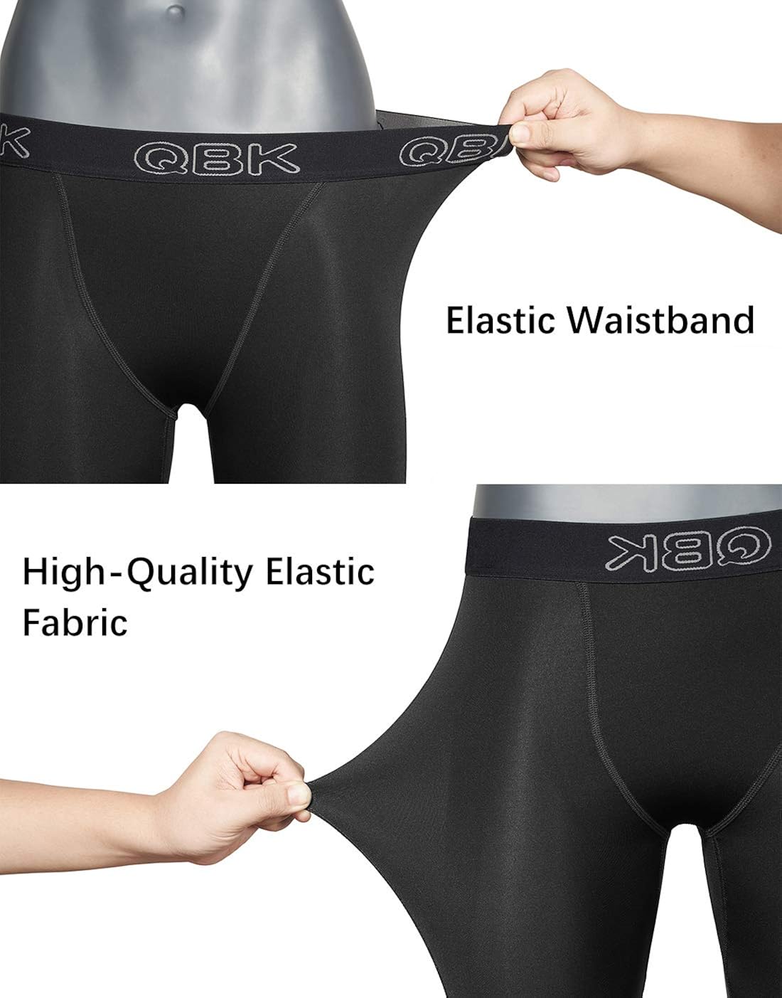 Youth Boys 3/4 Compression Leggings Pants Base Layer with Double Thick Material: Clothing