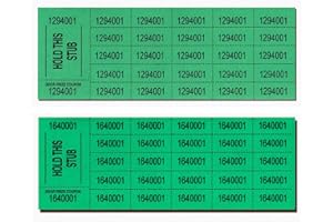 Lancaster Bingo Company Auction Tickets - 1000 Sheets - Assorted Colors (Forest Green)