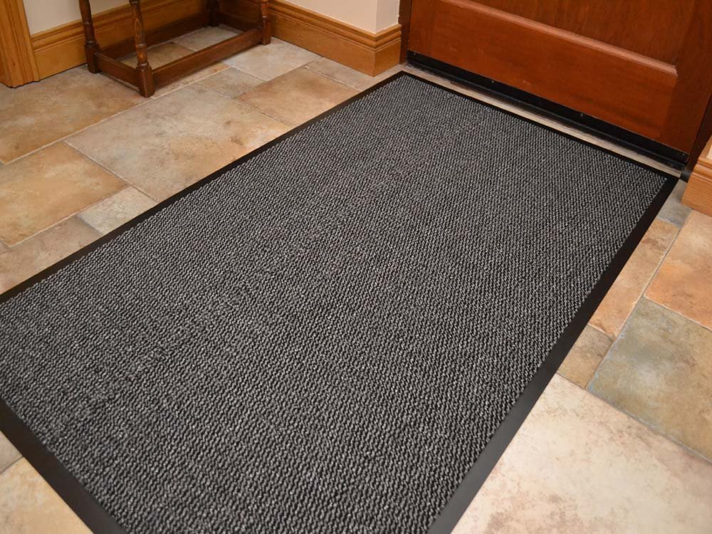 Sell-Ideas Kangaroo's Anti Slip Rubber Outdoor Floor Mat, Entrance Barrier Rugs Home Kitchen Office Door Runner In and Sizes 40 x 60/60X90/60 x 180/90 x 150/120 x 180 - Grey 90 x 150