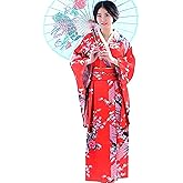 Botanmu Women's Peacock Kimono Robe Japanese Dress Photography Cosplay Costume 5 Colors
