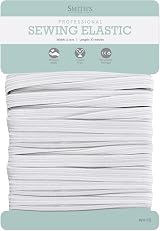 Smith's White Elastic Band 6mm x 10m Flat Cord Sewing Haberdashery view 1