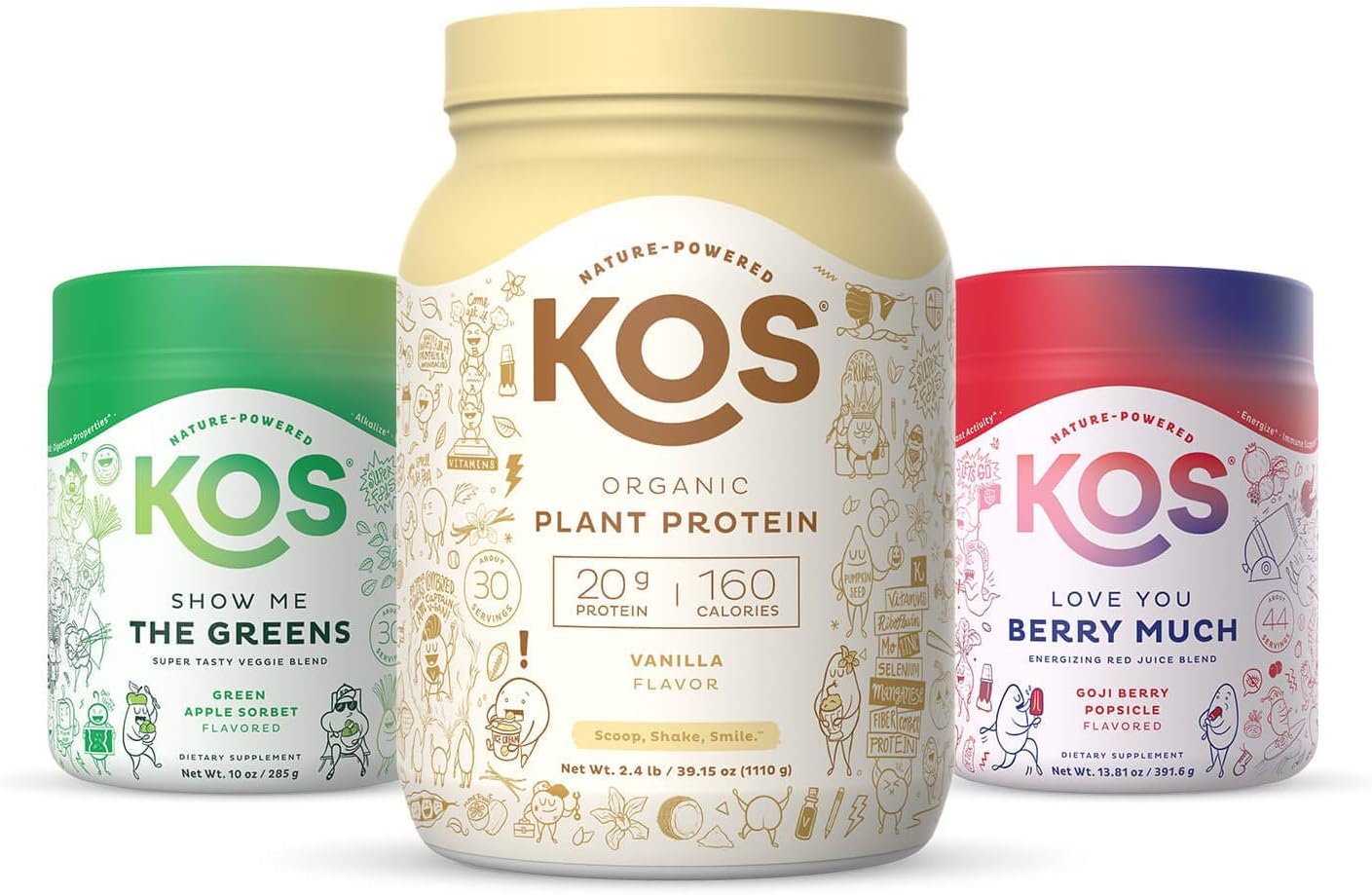 KOS PowerPlant Bundle PlantBased Vanilla Protein