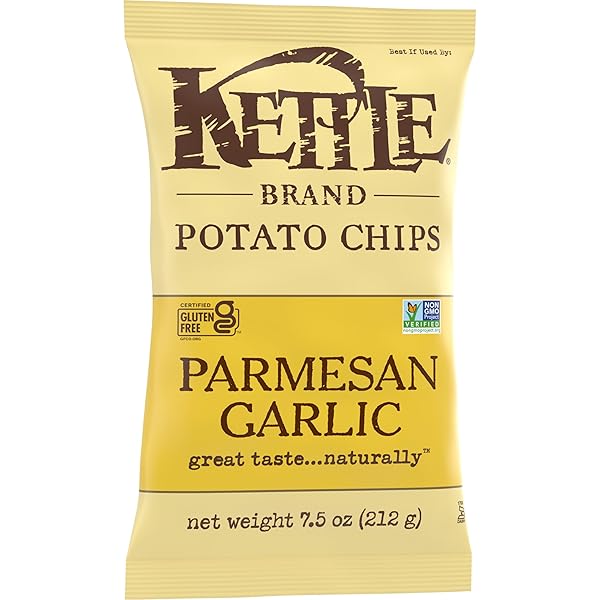 KETTLE BRAND POTATO CHIPS PARMESAN GARLIC KETTLE CHIPS, 7.5 OZ