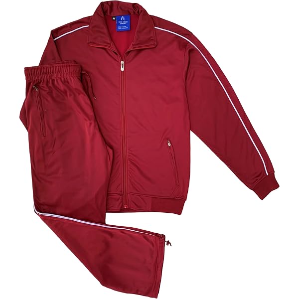Men Classic Full Zip Track Jacket and Jogging Track Pant Active
