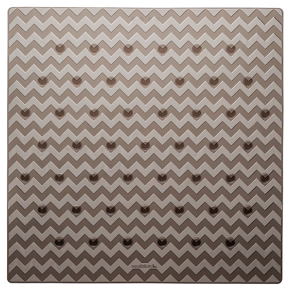 Sealskin Leisure Anti-Slip Mat, PVC, Grey, 53 x 0.3 x 53 cm