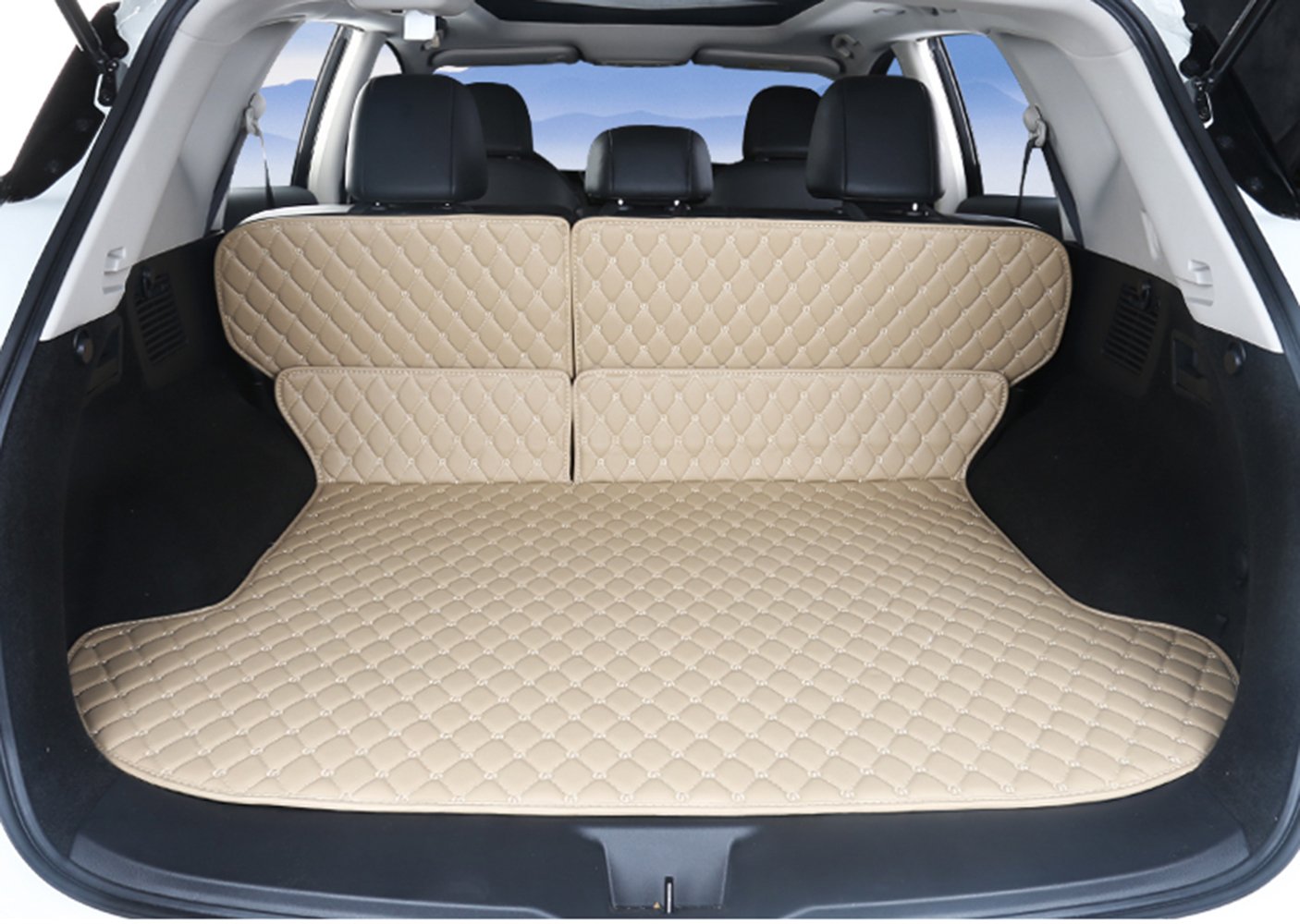 激安直営店 B018z0wftu ベージュ Noサブウーファーでの左側cargoエリア 10 06 Cayenne Porsche Mall防水カスタムフィットフルカバートランクマットcargoライナーレザーブーツライナーペットマットfor Auto フロアマット Lp Cype Com