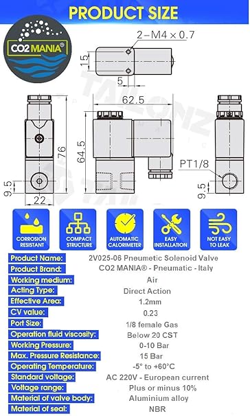 Elettrovalvola Co2 Amazon It Prodotti Per Animali Domestici