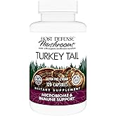 Host Defense Turkey Tail Capsules - Digestive Health & Immune Response Support Supplement - Mushroom Supplement for Gastrointestinal & Gut Microbiome Support - 120 Capsules