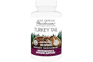 Host Defense Turkey Tail Capsules - Digestive Health & Immune Response Support Supplement - Mushroom Supplement for Gastrointestinal & Gut Microbiome Support - 120 Capsules